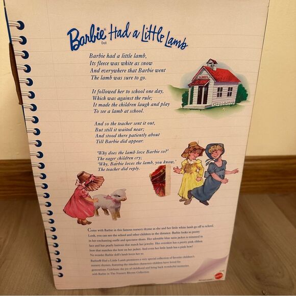 Barbie Had A Little Lamb 1998 Mattel Nursery Rhyme Collection Collector Edition - Picture 6 of 11